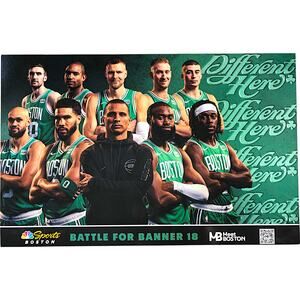 Boston Celtics 05/2025 Authentic Fan Poster Different Here Battle for Banner 18